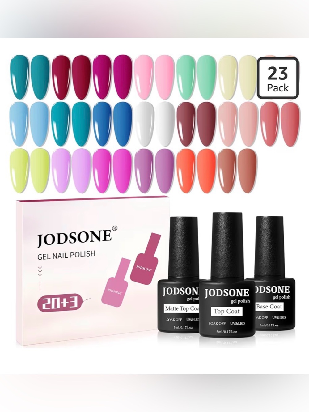 JODSONE 23 Pack Gel Nail Polish Kit